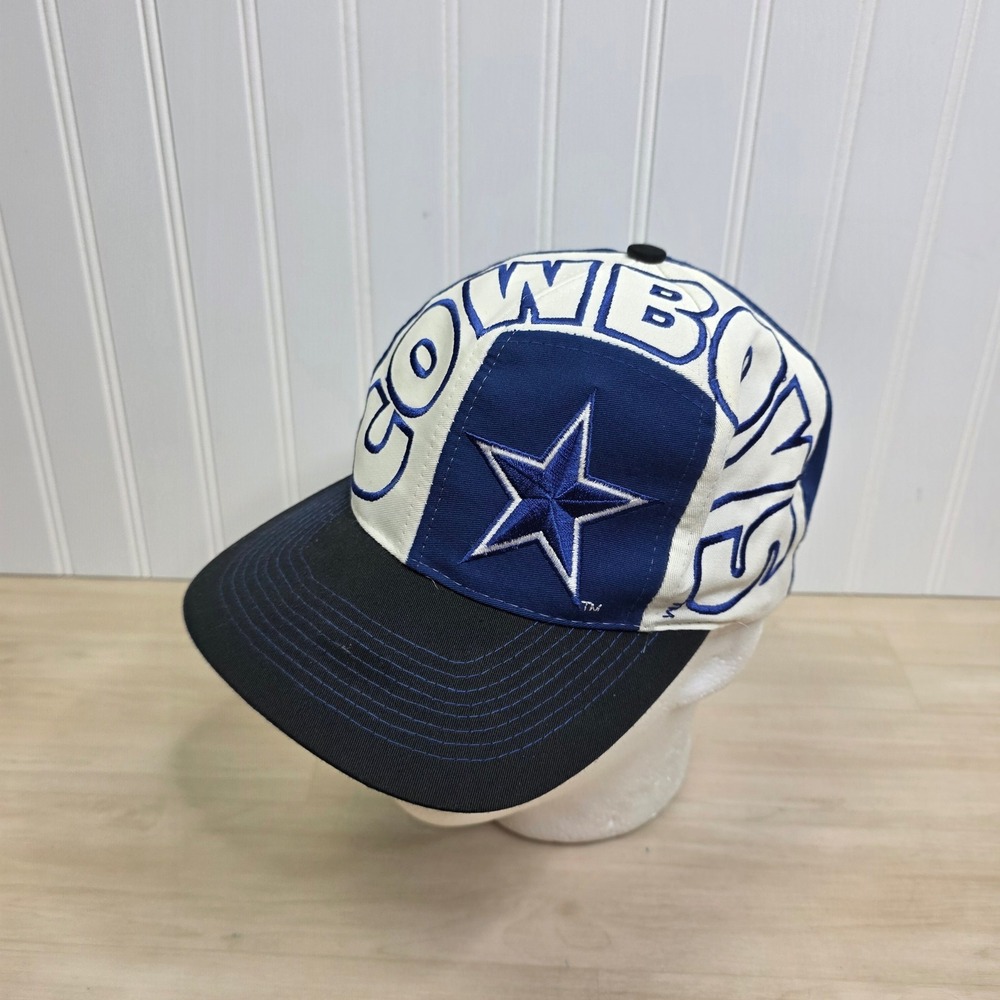 Vintage Drew Pearson Dallas Cowboys Spell Out Star Snapback Hat Colorblock Rare